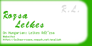 rozsa lelkes business card